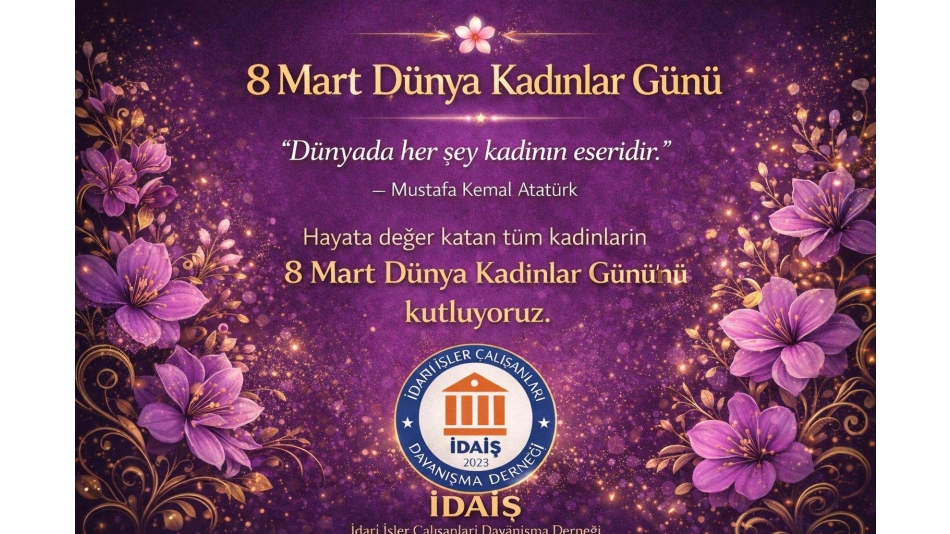 8 Mart Kadınlar Günü Kutlu